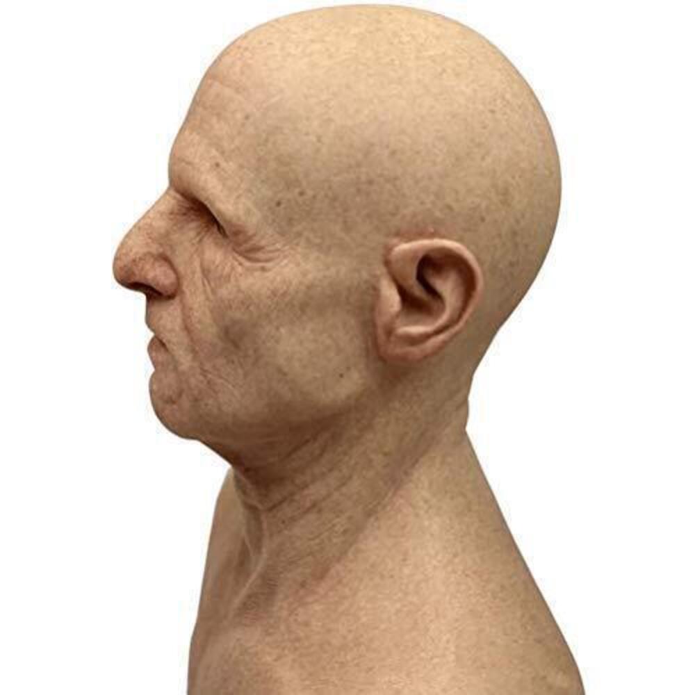 2034 Old Man Mask, Disguise Halloween Dress Bald Grandpa Halloween Mask